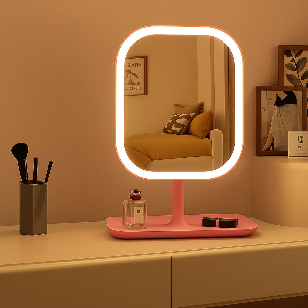 Bright LED Makeup Mirror with Adjustable Lighting