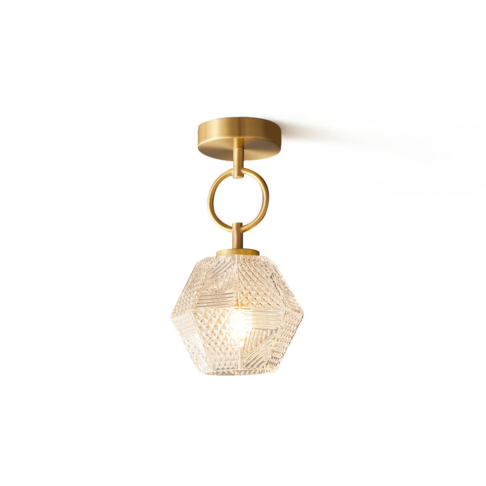 Vintage Diamond Cut Ceiling Light Art Deco Style – Kidiora