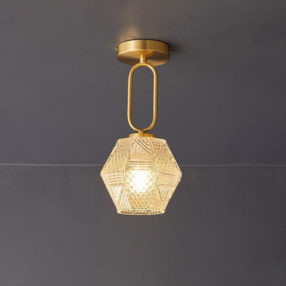 Vintage Diamond Cut Ceiling Light Art Deco Style – Kidiora
