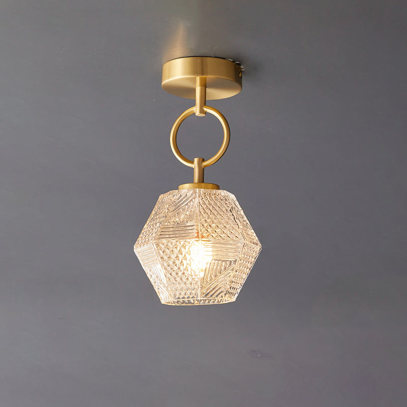 Vintage Diamond Cut Ceiling Light Art Deco Style – Kidiora