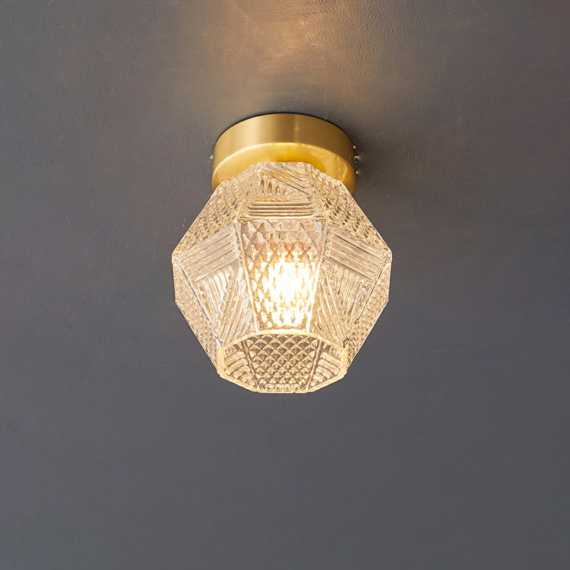 Vintage Diamond Cut Ceiling Light Art Deco Style – Kidiora