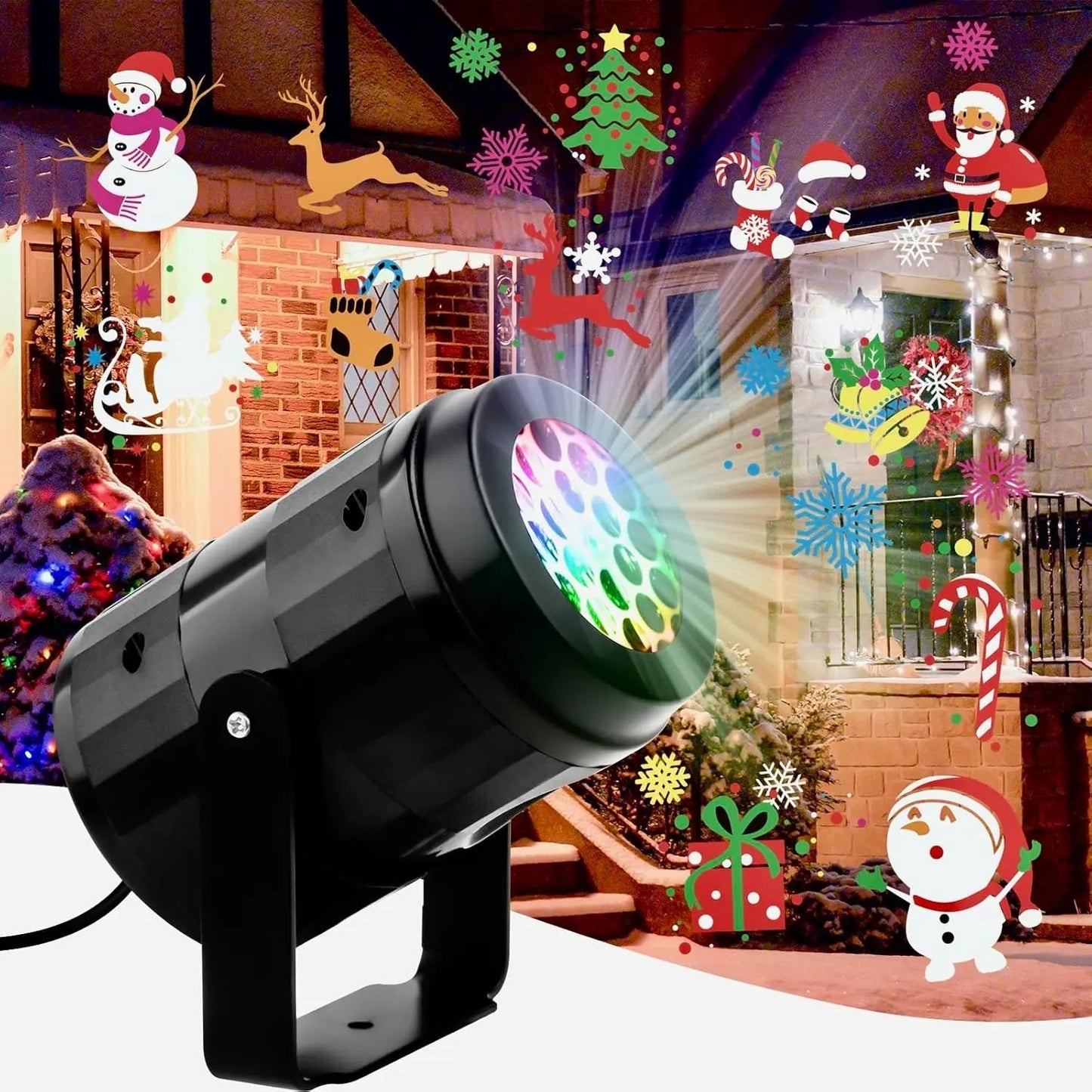 Colorful Outdoor Christmas Light Projector with 16 Patterns - Kidiora