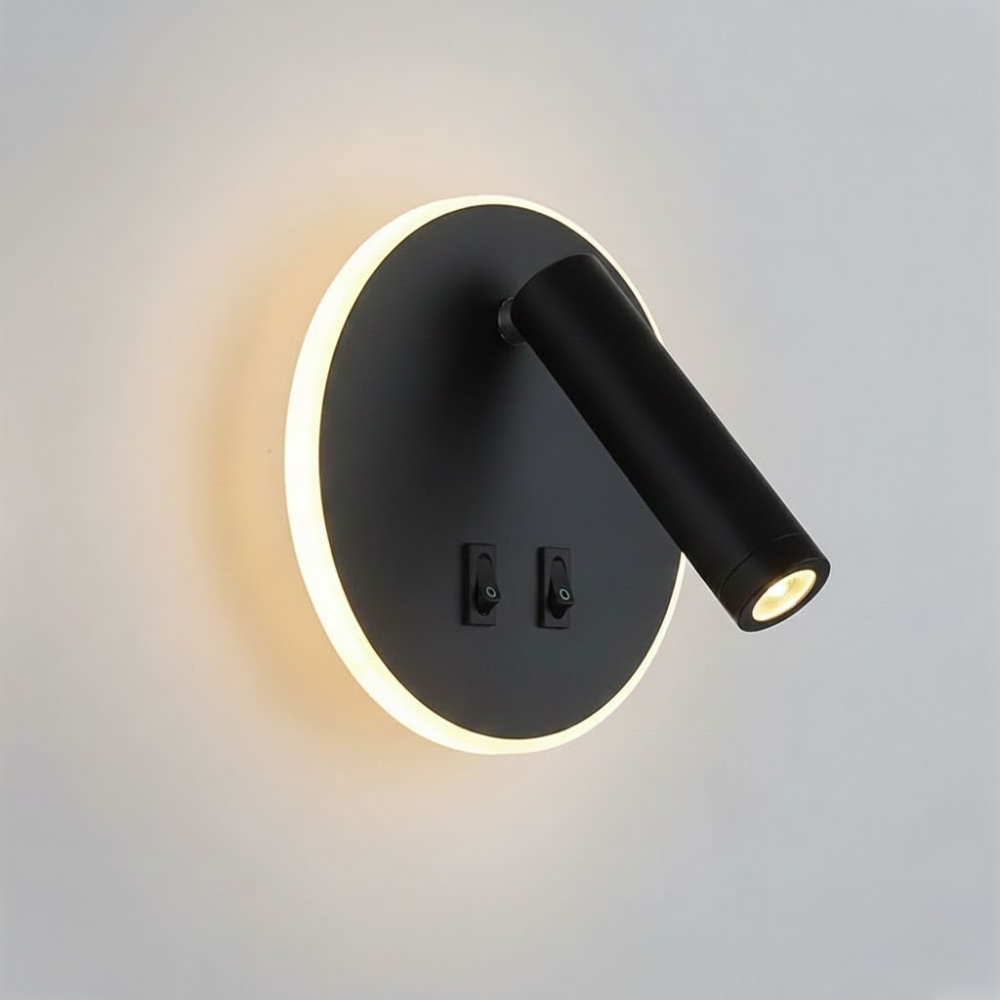 LED Wall Light with Rotating Backlight – Modern Aluminum Fixture for ...