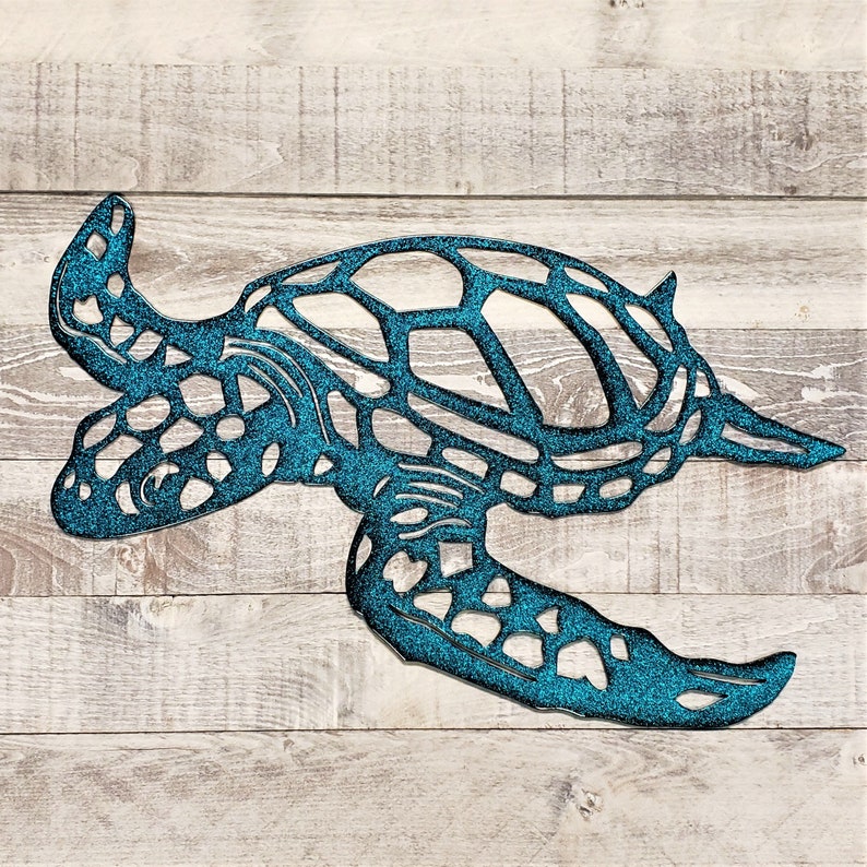 Ocean Turtle Decorative Metal Wall Sign