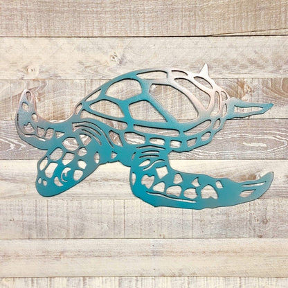Ocean Turtle Decorative Metal Wall Sign