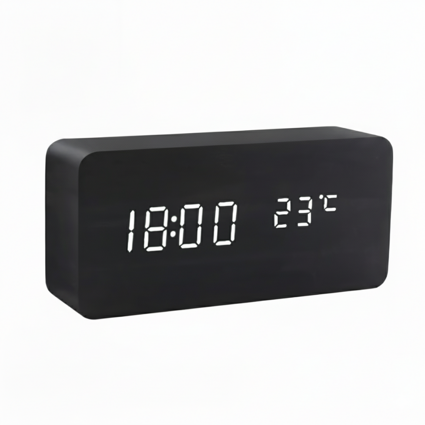 Contemporary Wood LED Clock Radio