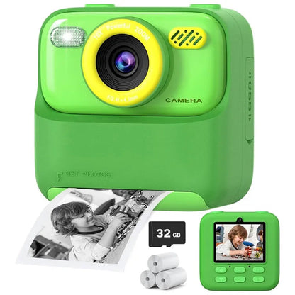 Fun Kids Instant Camera with HD Selfie and Storage