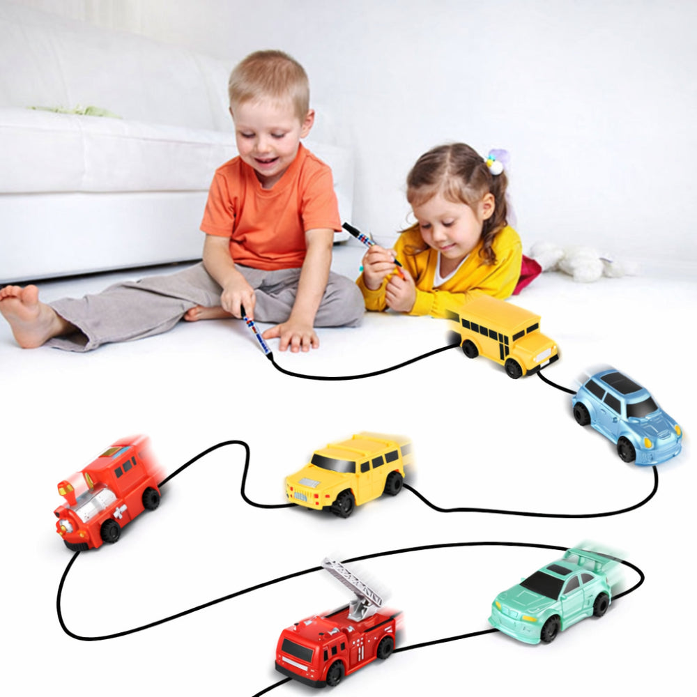 Toy Car Inductive Line Following Drawing Playset – Kidiora